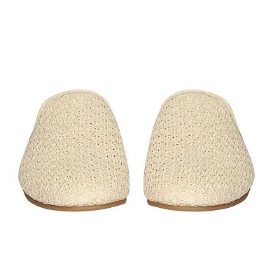 Andrea Raffia Slip-On Mule
