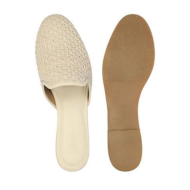 Andrea Raffia Slip-On Mule