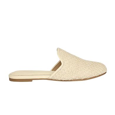 Andrea Raffia Slip-On Mule