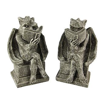 Cool Bookworm Gargoyle Book Ends Bookends Reading