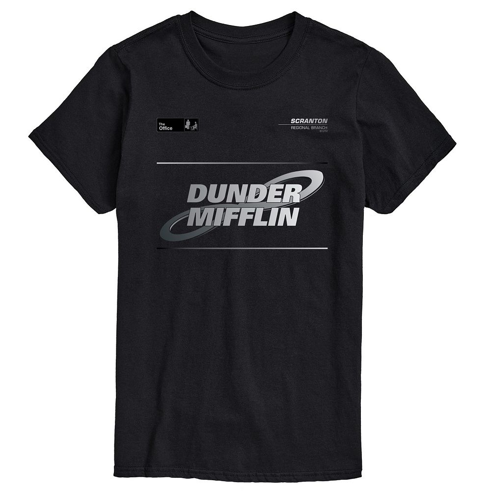 Men's The Office Dunder Mifflin Graphic Tee, Size: XL, Black, image size:1000x1000