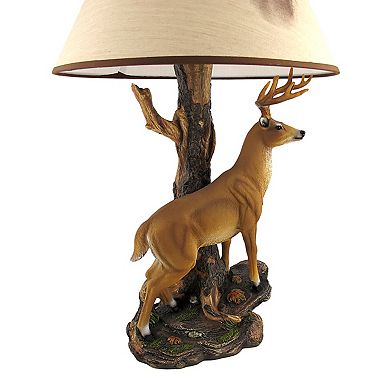 `Champion` 12 Point Buck Table Lamp w/ Printed Shade