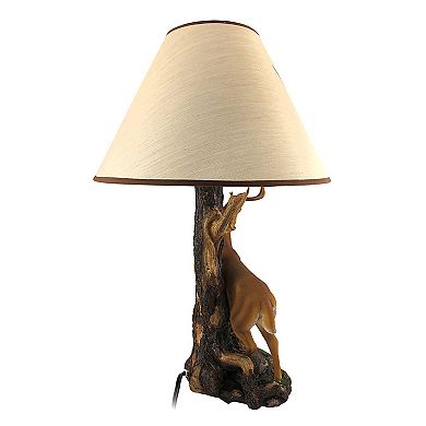`Champion` 12 Point Buck Table Lamp w/ Printed Shade