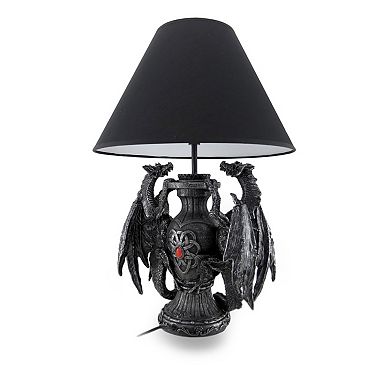 Gothic Guardians of Light Medieval Dragons Table Lamp