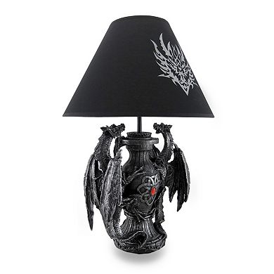 Gothic Guardians of Light Medieval Dragons Table Lamp