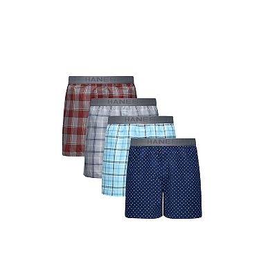 Men's Hanes® 4-pk. Ultimate® Cotton Woven Boxers