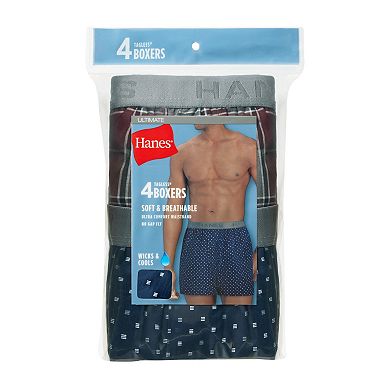 Men's Hanes® 4-pk. Ultimate® Cotton Woven Boxers