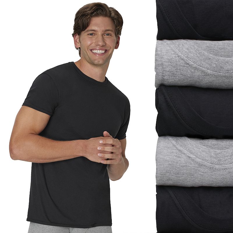 Men's Hanes® 5-pk. Ultimate ComfortSoft Crewneck Undershirts, 