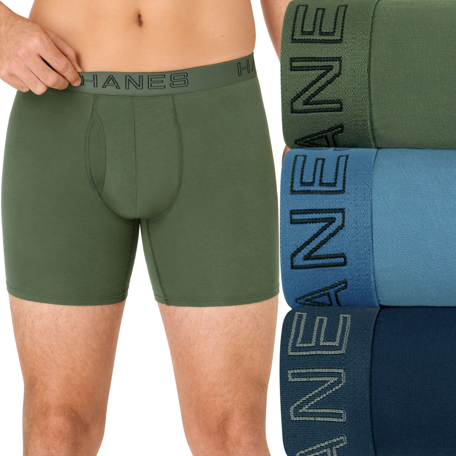 Трусы-боксеры Ultimate для мужчин, хлопок, стрейч, 3 шт. — Men’s Hanes — фото 1