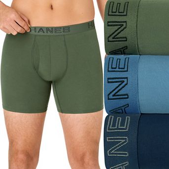 Men's Hanes® 3-Pack Ultimate Cotton-Stretch Boxer Briefs