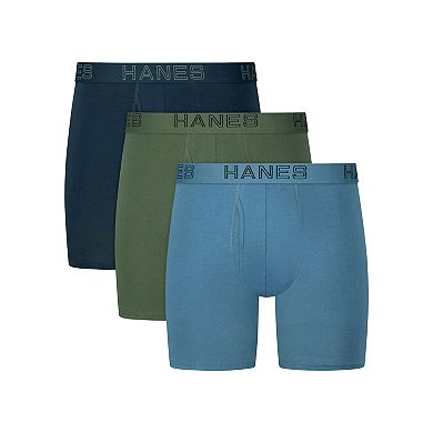 Men's Hanes® 3-Pack Ultimate Cotton-Stretch Boxer Briefs