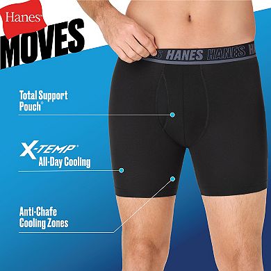 Men's Hanes® 3-Pack Ultimate® Moves Cotton Stretch Boxer Briefs