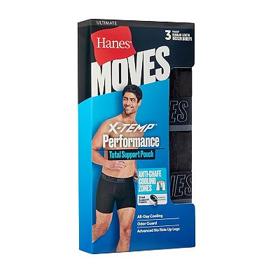 Men's Hanes® 3-pk. Ultimate® Moves X-TEMP® Boxer Briefs