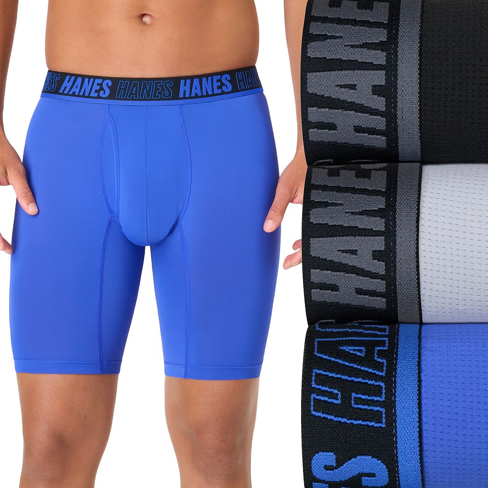 Men's Hanes® Ultimate 3-Pack Moves X-TEMP® Breathable Mesh Long Leg ...