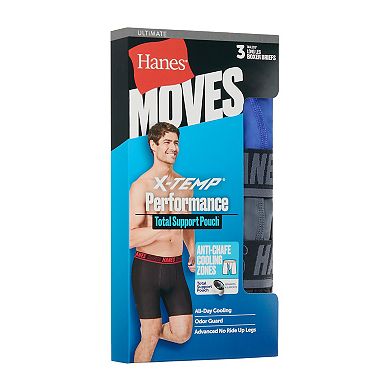 Men's Hanes® 3-Pack Ultimate® X-TEMP® Performance Long Leg Boxer Briefs