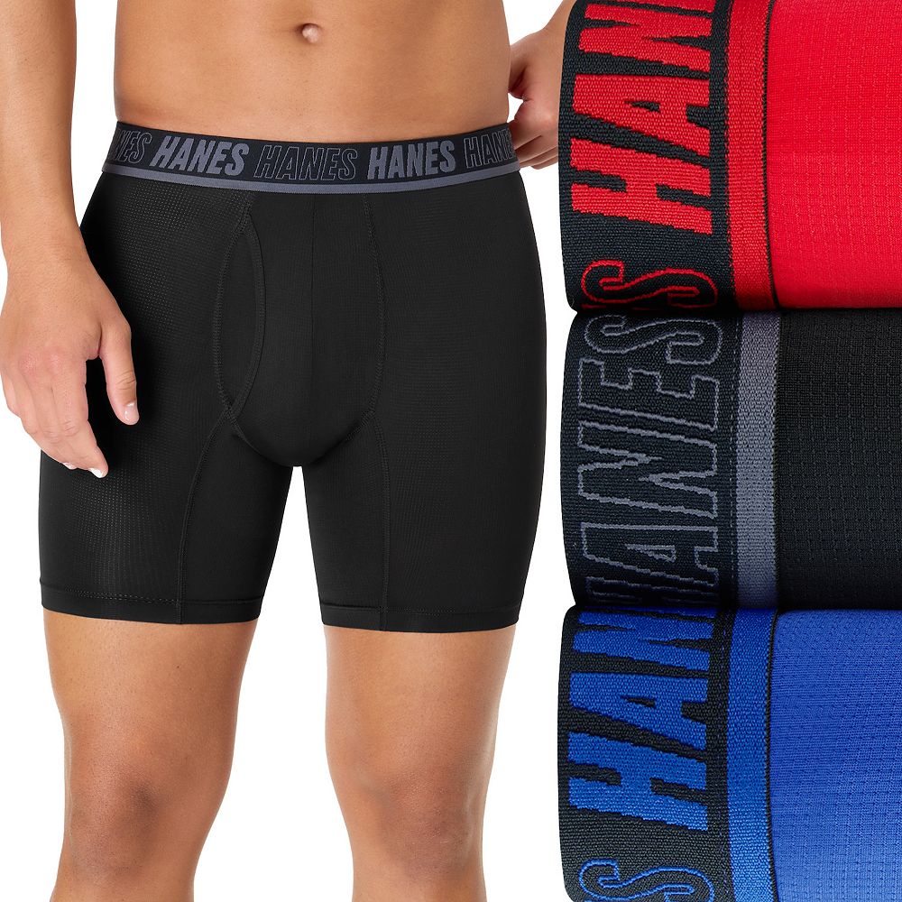 Men's Hanes® Ultimate 3-Pack Moves X-TEMP® Breathable Mesh Boxer Brief ...