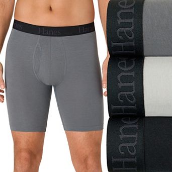 Men's Hanes® 3-Pack Ultimate® Total Support Pouch Long-Leg Boxer Briefs