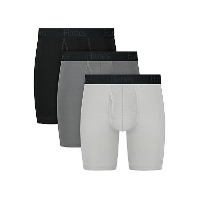 Men's Hanes® 3-Pack Ultimate® Total Support Pouch Long-Leg Boxer Briefs