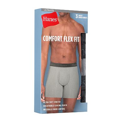 Men's Hanes® 3-Pack Ultimate® Comfort Flex Fit Boxer Briefs
