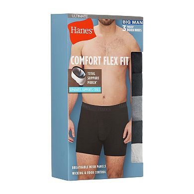 Big & Tall Hanes® Ultimate® 3-Pack Total Support Pouch Boxer Briefs