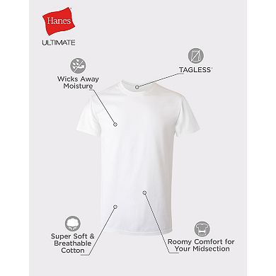 Big & Tall Hanes Ultimate® 3-Pack ComfortSoft Crewneck Undershirts