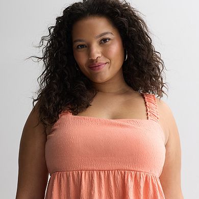 Juniors' Plus Size SO® Tiered Ruffle Tank Top