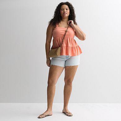Juniors' Plus Size SO® Tiered Ruffle Tank Top