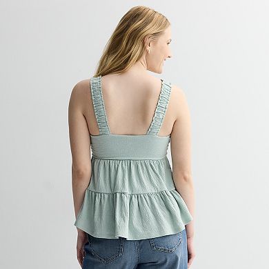 Juniors' SO® Tiered Ruffle Tank Top