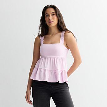 Juniors' SO® Tiered Ruffle Tank Top