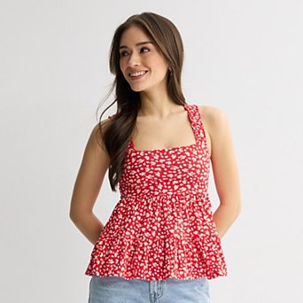 Juniors' SO® Tiered Ruffle Tank Top