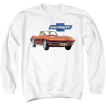 Men's Chevy Corvette Vintage Ad Graphic Sweatshirt