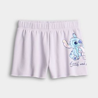 Girls 7-16 Disney’s Stitch & Angel Fleece Shorts
