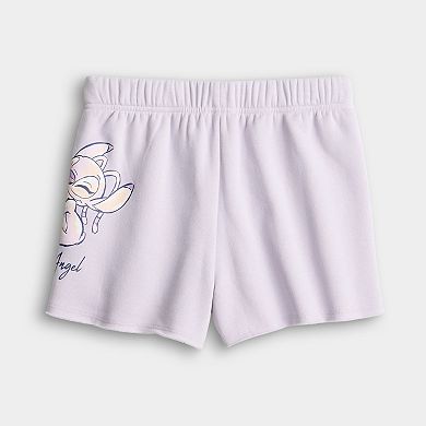 Girls 7-16 Disney’s Stitch & Angel Fleece Shorts