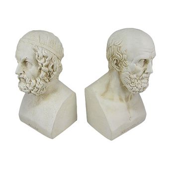 Aristotle And Homer Bust Bookends Greek Philosophy