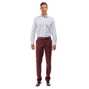 Men's Slim-Fit Dress Pants Only, Open Bottom Unhemmed