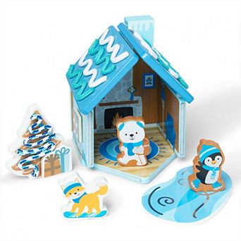 Melissa & Doug Winter Frost 44 pc Gingerbread House Playset