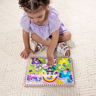Melissa & Doug Unicorn Chunky Puzzle 6-pc. Educational Toy Set