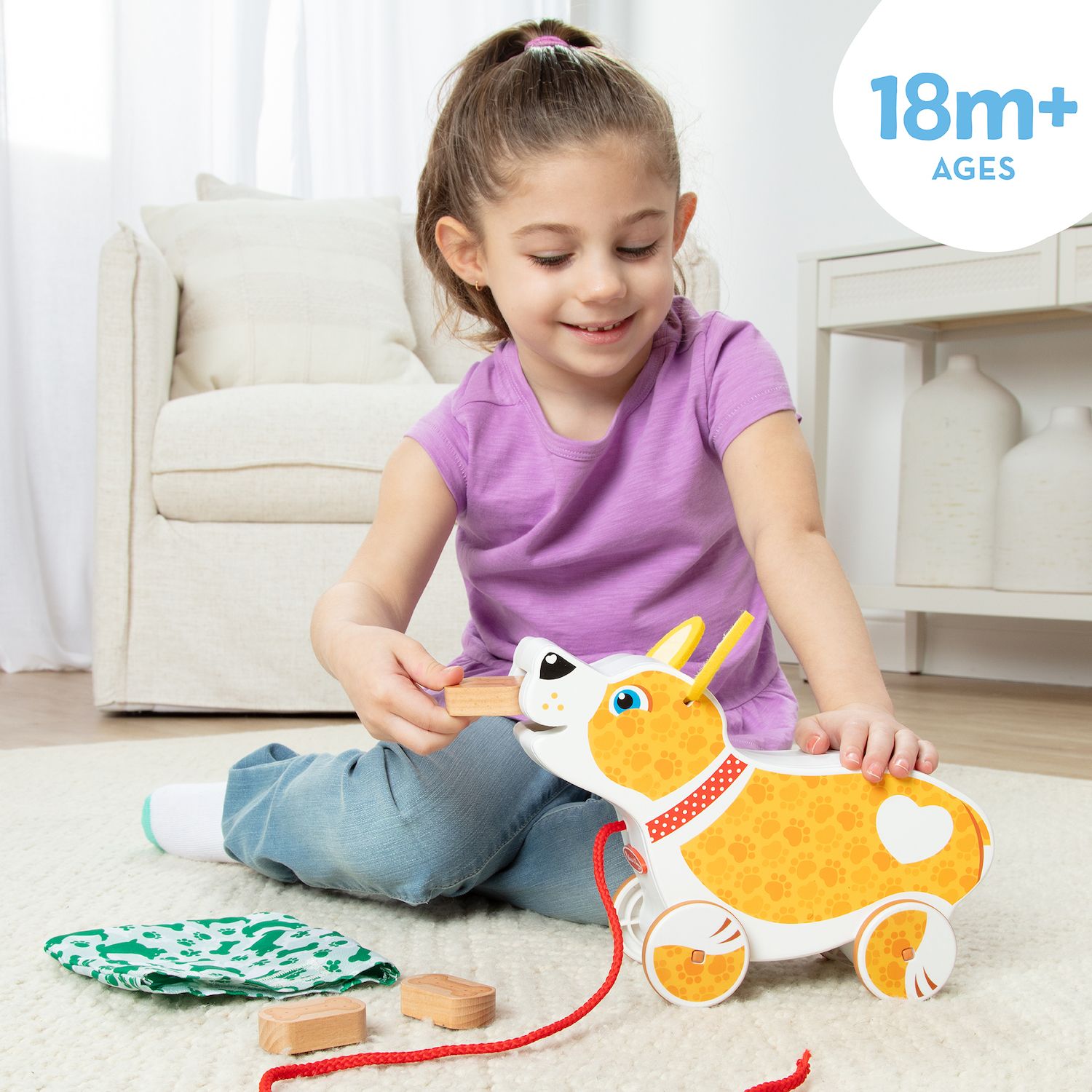 Детские фигурки Melissa & Doug 5 pc Feed, Walk & Poo Pup Play Set — фото 3