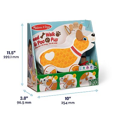 Melissa & Doug 5-pc. Feed, Walk & Poo Pup Play Set