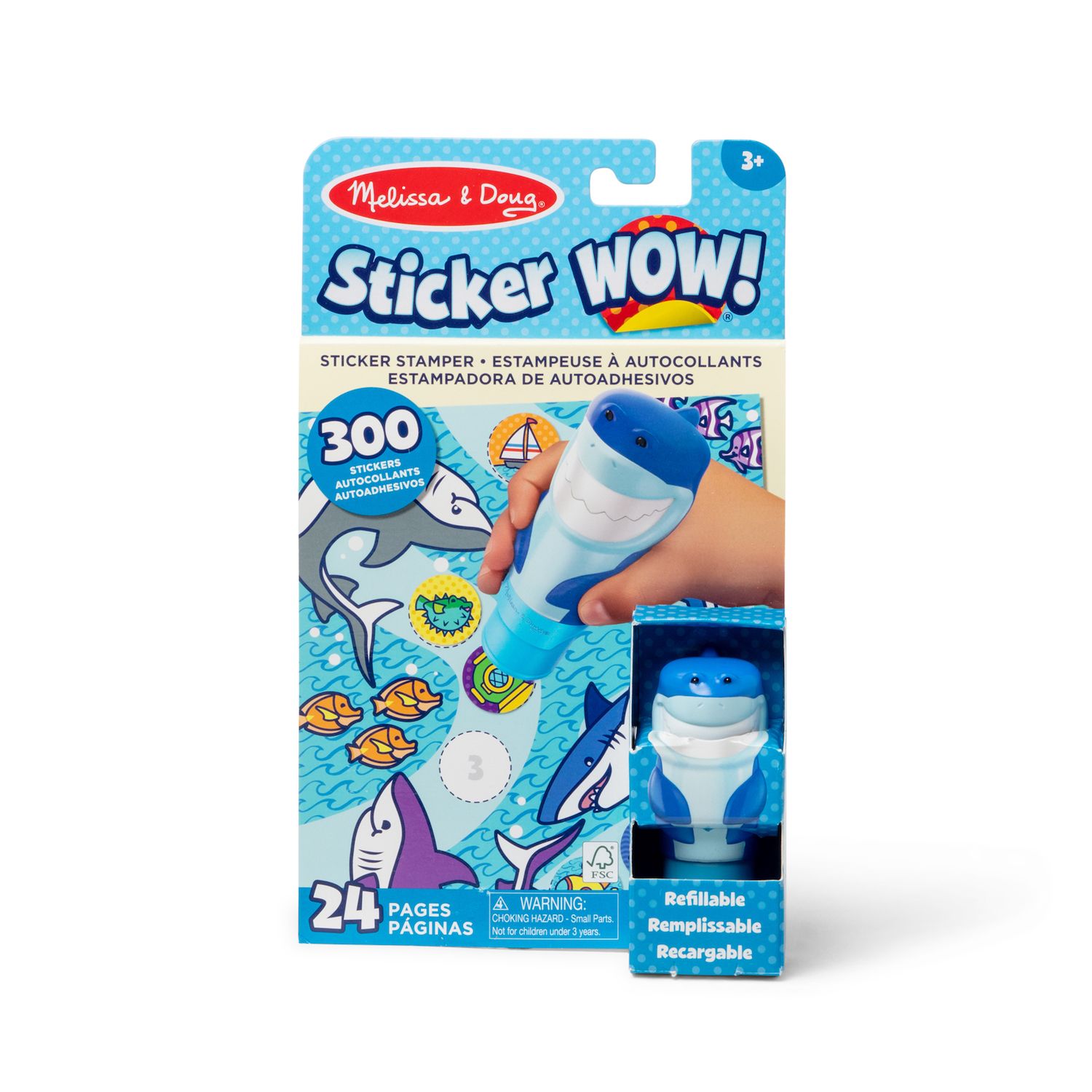 Детская игрушка Melissa & Doug 300-Sticker Shark Activity Pad & Stamper — фото 1