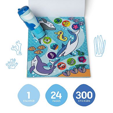 Melissa & Doug 300-Sticker Shark Activity Pad & Stamper