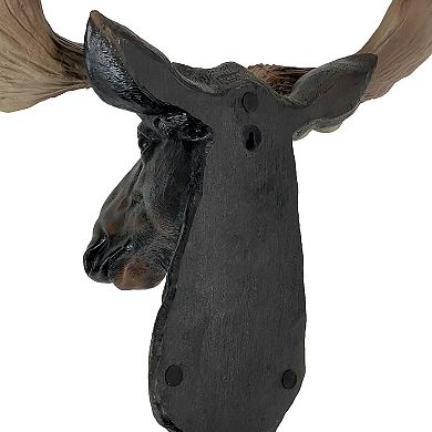 North American Moose Head Bust Wall Hanging