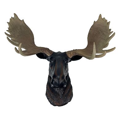 North American Moose Head Bust Wall Hanging