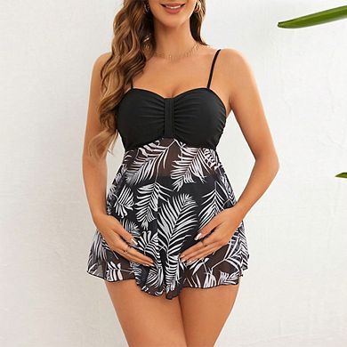 Maternity Two-Piece Swimsuit Set Comfortable and Stylish