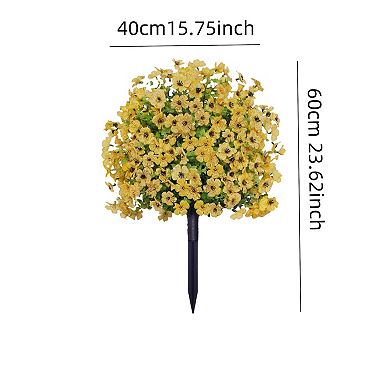 Artificial Violet Topiary Ball Trees with Ground Spike, UV Resistant Artificial Shrubs with Stake