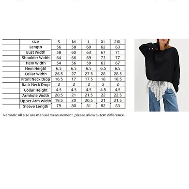 Womens V Neck Sweaters Fall Casual Long Sleeve Oversized Cozy Pullover Sweater Lightweight Knit Tops