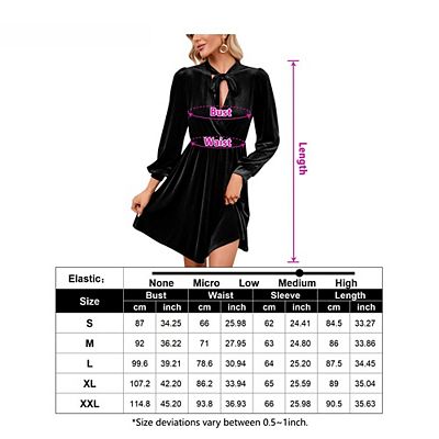 Women's Long Sleeve A line Semi Formal Velvet Mini Dress Elegant Cocktail  Party Winter Club Dress