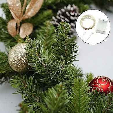 9FT Christmas Norfolk Pine Garland, Realistic Cedar Garland Artificial Pine Cypress Vines