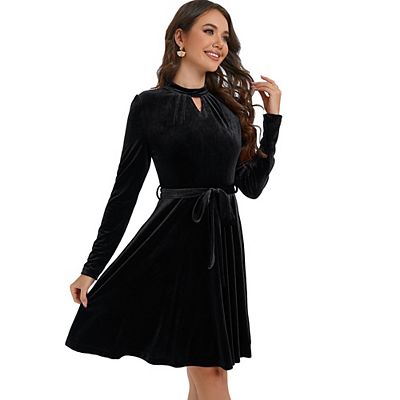 retro dress for party 9 Top Retro-Themed Ideas Women 29 inches Zipper Closure Photo with Petticoat added Petticoat can be ordered separately Working time 6 Women's Retro Velvet Cocktail Party