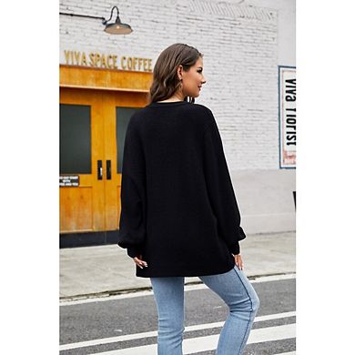 Women's Fall Oversized Sweaters Dressy Casual Long Sleeve Chunky Knit Winter Pullover Tops